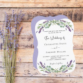 Lavendel groen violette bloemen bruiloft kaart