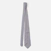 Lavendel, groene en witte Chevron Zigzag Stropdas (Achterkant)