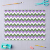 Lavendel, groene en witte Chevron Zigzag Tissuepapier (Craft)