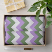 Lavendel, groene en witte Chevron Zigzag Tissuepapier (Geschenk)