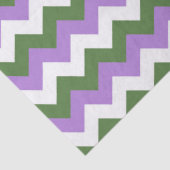 Lavendel, groene en witte Chevron Zigzag Tissuepapier (Detail)