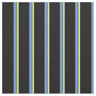 Lavendel, Groene, Korenbloem Blauwe & Zwarte Lijne Stof