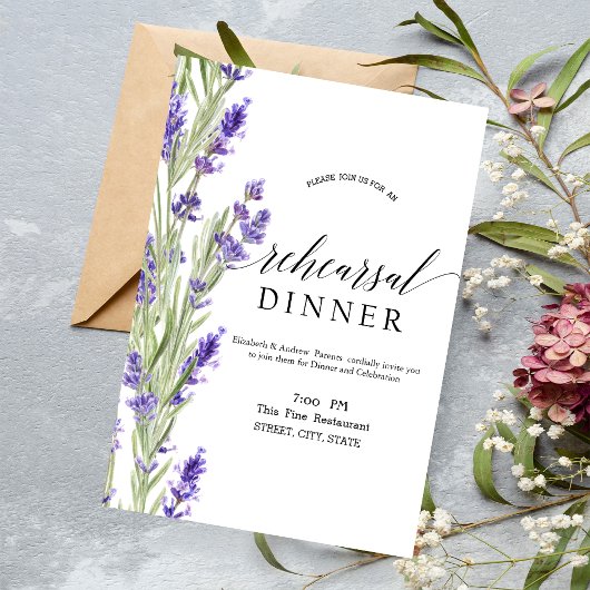 Lavendel Groene Proefdiner Kaart