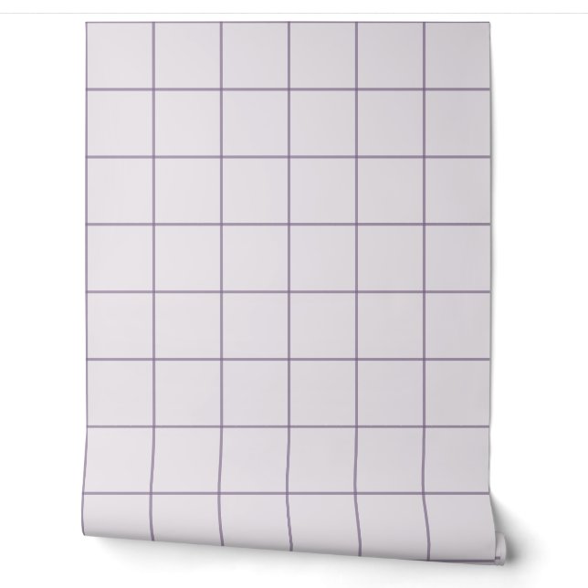 Lavendel Groot Vensterruitraster Behang (Afrollen)