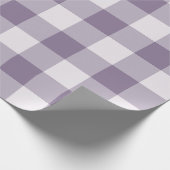 Lavendel Grote Buffalo Plaid Gingham Cadeaupapier (Hoek)