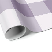 Lavendel Grote Buffalo Plaid Gingham Cadeaupapier (Rol Hoek)