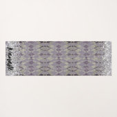 Lavendel Grunge Harlequin Glitter Namaste Custom Yogamat (Achterkant (horizontaal))