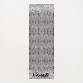 Lavendel Grunge Harlequin Glitter Namaste Custom Yogamat (Voorkant)