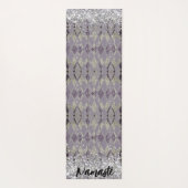 Lavendel Grunge Harlequin Glitter Namaste Custom Yogamat (Achterkant)
