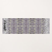Lavendel Grunge Harlequin Glitter Namaste Custom Yogamat (Voorkant (horizontaal))