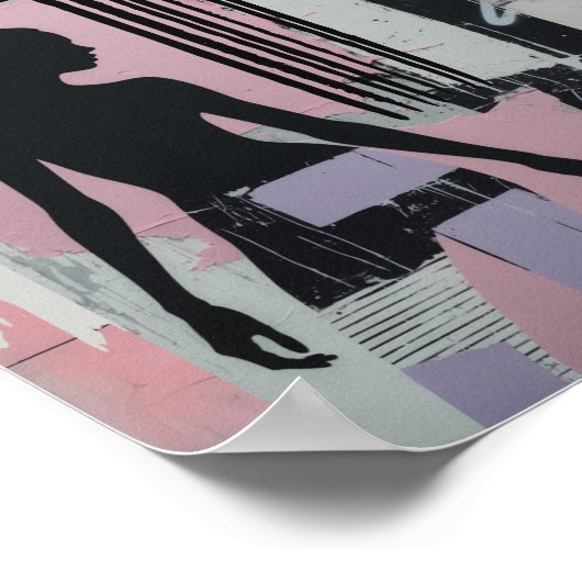 Lavendel Grunge jaren 90 Pastel Vrouwen Lesbische  Poster (Hoek)