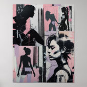 Lavendel Grunge jaren 90 Pastel Vrouwen Lesbische Poster (Voorkant)