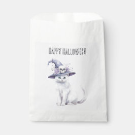 Lavendel Halloween Kat Maan Bloemen Bedankzakje