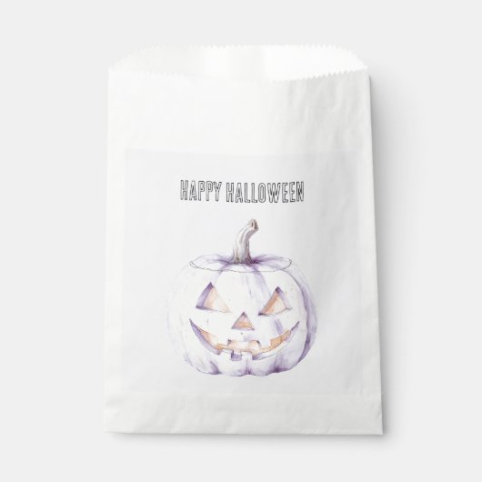 Lavendel Halloween Pompoen Bedankzakje (Voorkant)