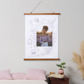 Lavendel Hand getrokken Foto Afstuderen Hangend Wandkleed (Slaapkamer)