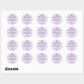 Lavendel Hand-Lettered Typography Soap Ronde Sticker (Vel)