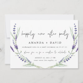 Lavendel Happily Ever After Trouwreceptie  Kaart