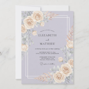 Lavendel Harmonieus Lentewedding Kaart