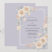 Lavendel Harmonieus Lentewedding Kaart (Voorkant / Achterkant)