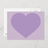 Lavendel hart briefkaart (Voorkant / Achterkant)