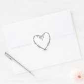 Lavendel Hart Bruiloft Stickers (Envelop)