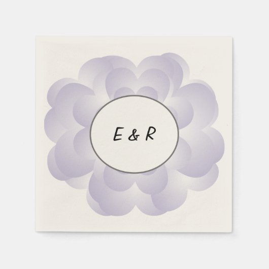Lavendel Hartbloem Servet (Voorkant)