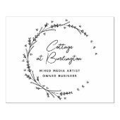 Lavendel harten krans rubberstempel (Afrduk)