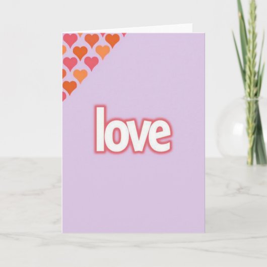 Lavendel Hartjes Liefde Kaart (Voorkant)