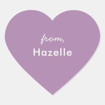 Lavendel hartvorm valentijns sticker