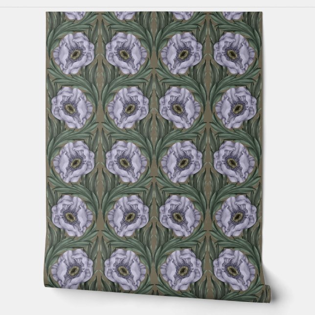 Lavendel Haze Floral Wall Behang (Afrollen)