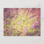 Lavendel, heb een heerlijk dag Briefkaart (Voorkant)
