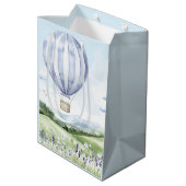 Lavendel Heet Luchtballon Bloemige Bruidsdouche Medium Cadeauzakje (Achterkant Gekanteld)
