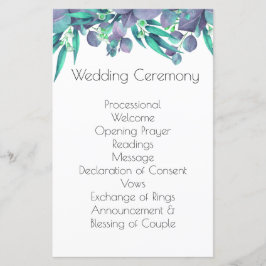 Lavendel & Helder Groen Botanisch Huwelijksprogram