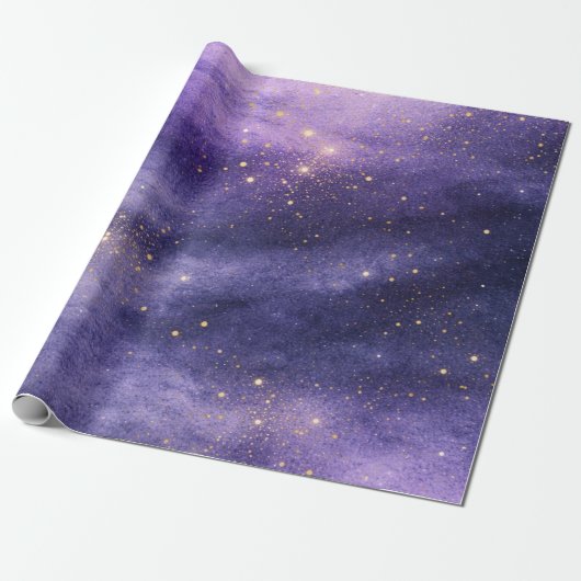 Lavendel Hemels Luxe Cadeaupapier (Uitgerold)