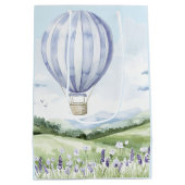 Lavendel hete luchtballon bloem bruidsdouche medium cadeauzakje (Achterkant)