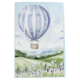 Lavendel hete luchtballon bloemige bruidsdouche medium cadeauzakje