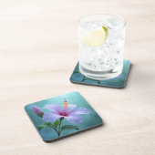 Lavendel Hibiscus Flower Bier Onderzetter (Rechterzijde)