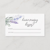 Lavendel | Hoeveel kussen | Vrijgezellenfeesten wi Informatiekaartje (Voorkant)