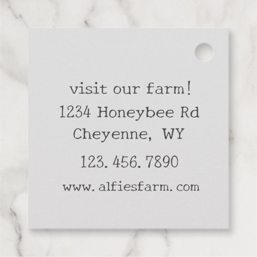 Lavendel Honey Canning Jar Label Beekeeper (Achterkant)