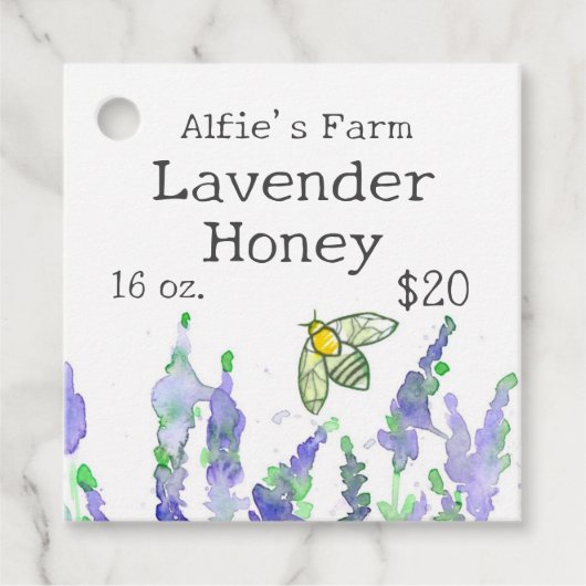 Lavendel Honey Canning Jar Label Beekeeper (Voorkant)