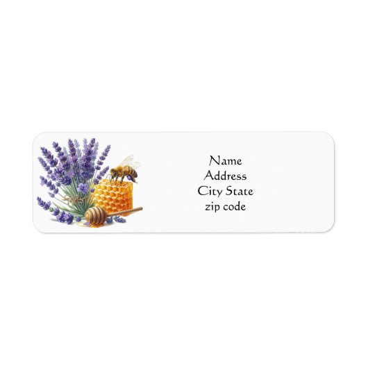 Lavendel Honing Sweet Bee Retour Adres Label (Voorkant)
