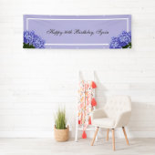 Lavendel Hortensia Happy Birthday Spandoek (Insitu)