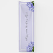 Lavendel Hortensia Happy Birthday Spandoek (Verticaal)