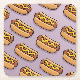 Lavendel Hot Dogs Onderzetter Set