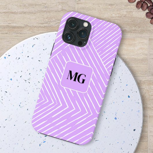 Lavendel houdt van chique geometrisch design Case-Mate iPhone case