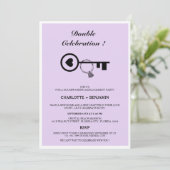 Lavendel Housewarming- en verlovingsfeest Kaart (Staand voorkant)