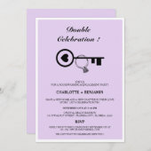 Lavendel Housewarming- en verlovingsfeest Kaart (Voorkant / Achterkant)