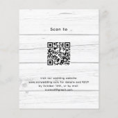 Lavendel hout QR code budget bruiloft uitnodiging Flyer (Achterkant)