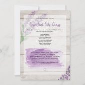 Lavendel & Hout Waterverf Essential Oils Klasse Kaart (Voorkant)