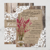 Lavendel Houten Kant Rustiek Vrijgezellenfeest Kaart (Voorkant / Achterkant)